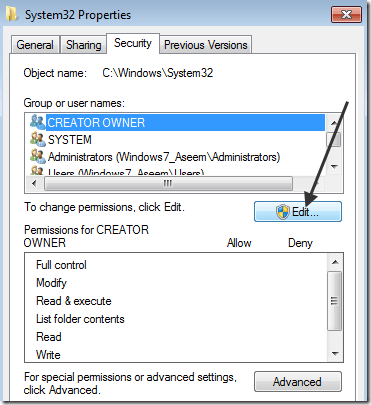 windows 7 permissions